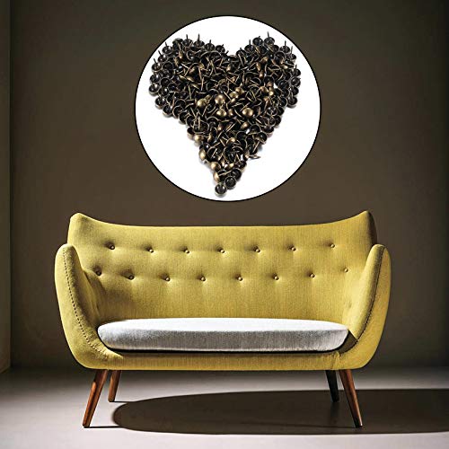 320 Stück Polsternägel, Polster Reißzwecken, Möbel Nägel Vintage für Sessel, Möbel, Bett, Dekor Nägel - 11x17 mm (Bronze)