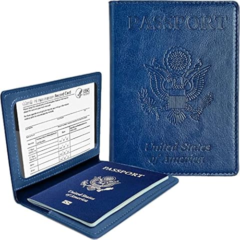 Cokokert Passport and Vaccine Card Holder Combo,Passport Cover Case with Vaccination Card Slot,PU Leather Travel Documents Organizer Protector for Women Men Cover