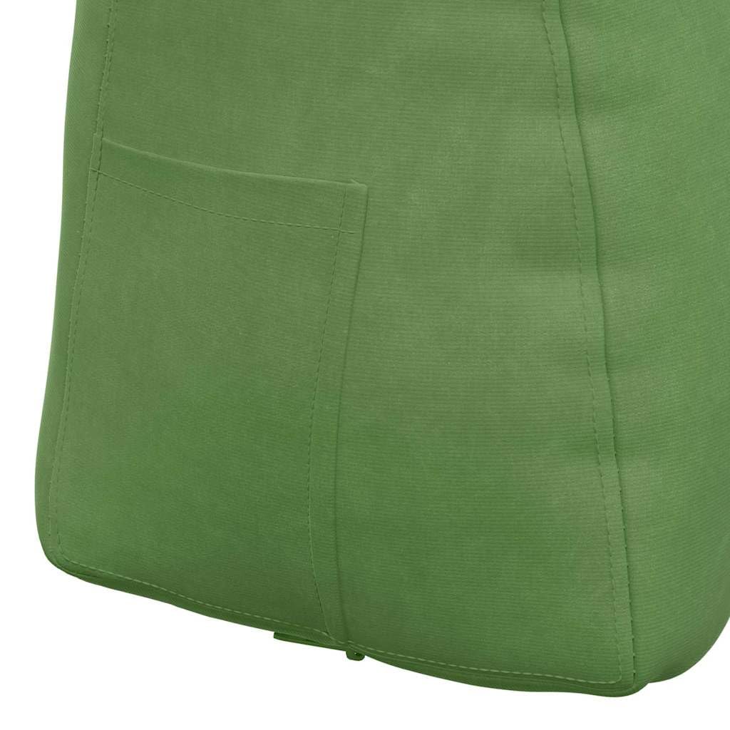 Cojín de terciopelo verde claro, 80 x 24 x 50 cm, cojín de terciopelo suave con relleno de poliéster, soporte ergonómico para la espalda con práctico bolsillo lateral y funda extraíble