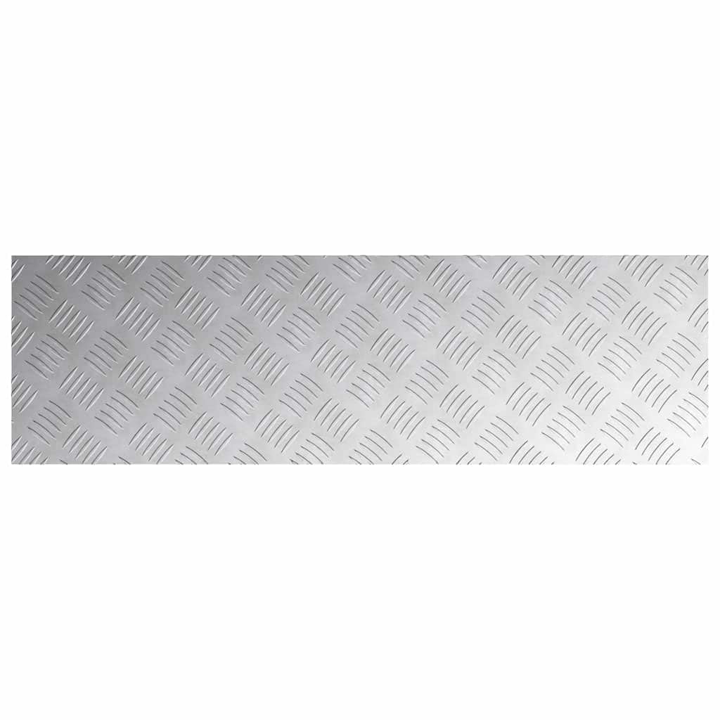 Stopnie schodowe 2 szt. srebrny 100 x 30 cm, aluminium | Antypoślizgowe płyty kwadratowe, aluminiowa powłoka schodowa, do wnętrz i na zewnątrz