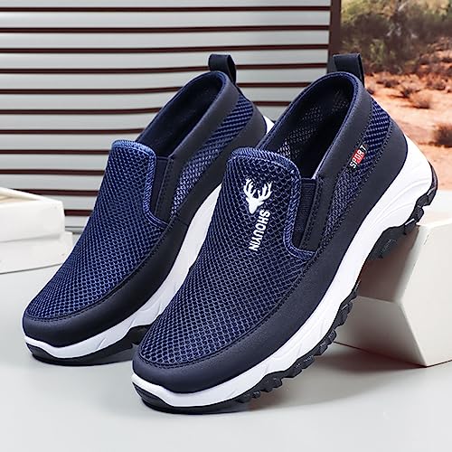 Men's Mesh Knit Slip-on Loafers Casual Shoes Casual Penny Driving Loafers Comfortable Breathable Slip On Boat Shoes for Men3