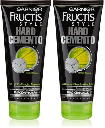 Garnier Fructis Style Gel Hard Cemento Fijación Absoluta - 200 ml (Paquete de 2)