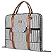 S-Zone Herren Kleidersack Anzugtasche Canvas Echtleder Trim Kleidertasche für Reisen Kurzurlaub Geschäftsreisen Aufbewahrung