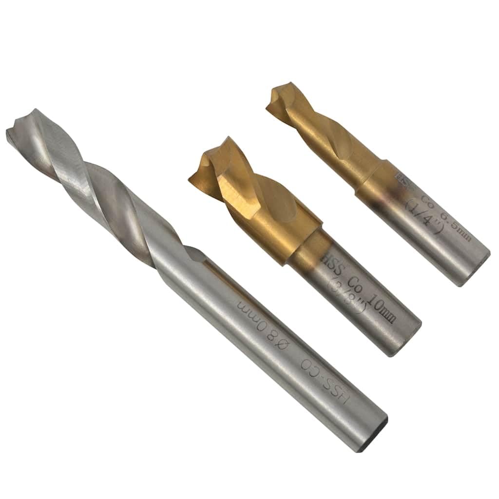 Juego de 4 brocas HSS, diámetro de broca de 6,5 a 10 mm, incluye caja robusta, ideal para reparación, montaje, taller, herramienta de mano universal para coche, coche, bicicleta