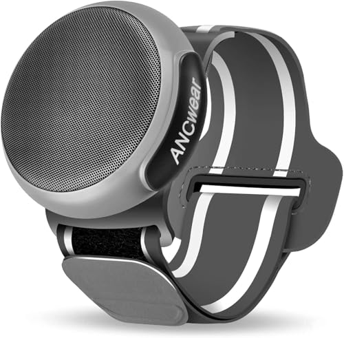 ANCwear Altavoz Bluetooth 5.3 Mini con Clip y Muñequera, Resistencia IPX6, 17 Sonidos de Ruido Blanco, 9,5 h para Baño, Deporte, Bici y Viaje