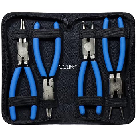 Juego de alicates de puntas circlip CCLIFE 150mm (4 piezas) Cover