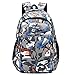 Produktbild Hirkase Polyester Stoff Tarnung Camouflage Daypacks Schultaschen Rucksäcke Schulrucksäcke Mehrfach Taschen Draussen Sport Reise Kinderbuch Schulranzen Taschen für Teenager Mädchen und Jungen Orange