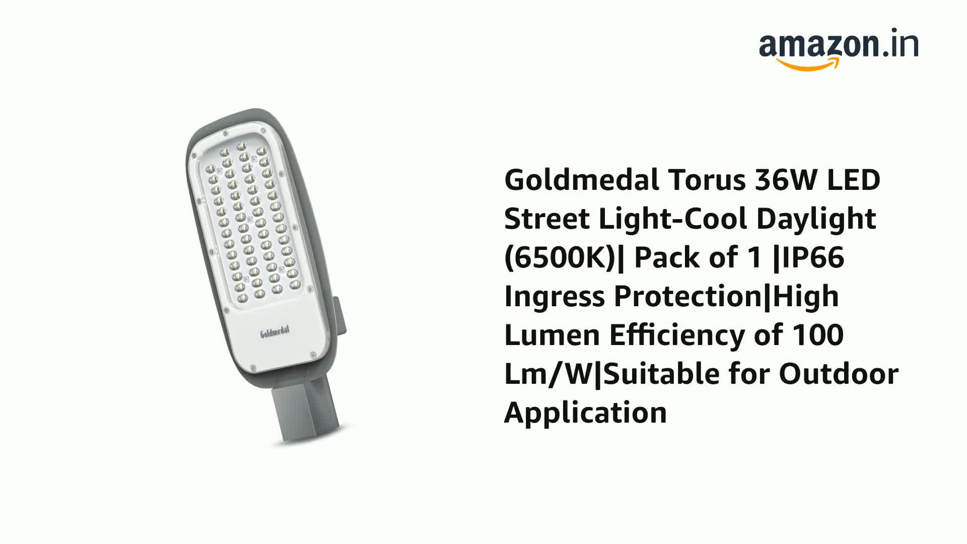Goldmedal Torus 36W IP66 LED Street Light| LED Street Lamp |Focus