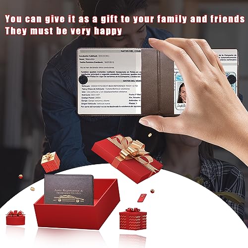 image for Ziciner Car Registration Insurance Holder, 2Pack Essential Auto Card D