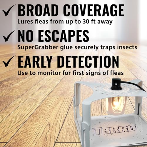 TERRO Indoor Electric Flea Trap and Killer, Refillable Plug in Bug Trap - image 3