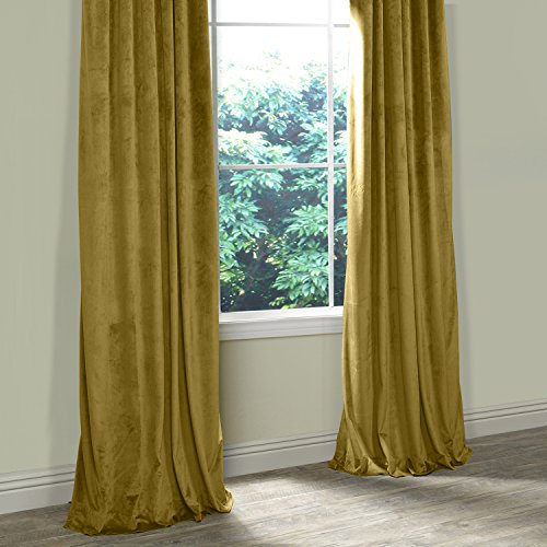 Chadmade Solid Matt Heavy Velvet Curtain Drape Panel Super Soft Nickel Grommet Fawn 50Wx84L Inch (Set Of 2 Panels) Leon Collection Theater| Bedroom| Living Room| Hotel #TOP7
