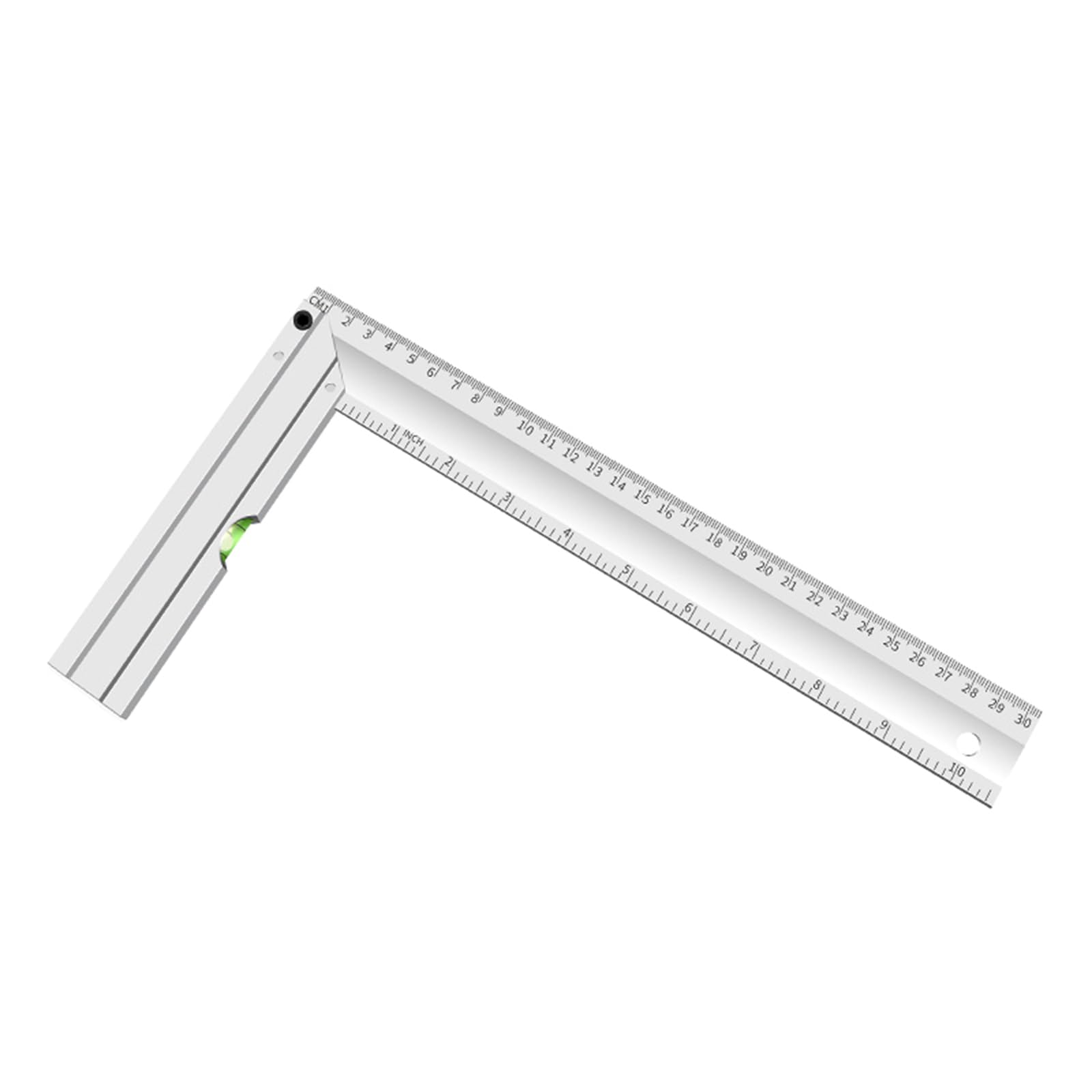 Accurate 305mm Try Square with Integrated Spirit Levels and Measuring Scale for Metalwork and Carpentry Stainless Steel Woodworkers ' Square