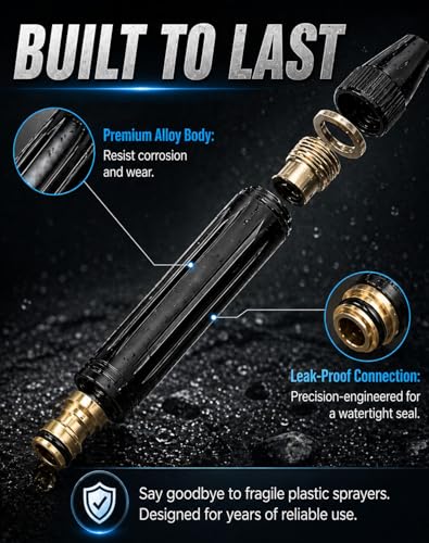 image for soglude Heavy Duty Adjustable Twist Hose Nozzle Jet Sweeper Nozzle - 2