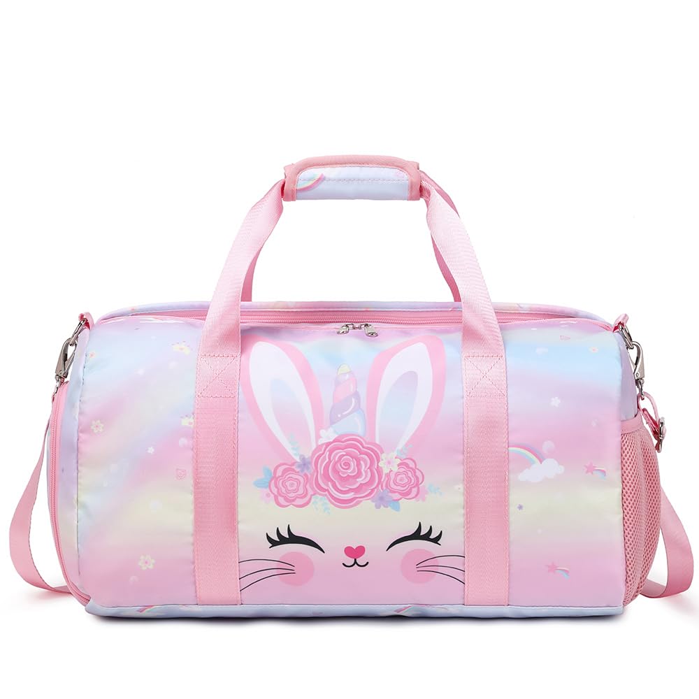 Kimwadalh - Bolsa de Deporte para niña, para niños, Bolsa de Baile, Bolsa de Fin de Semana para niños, Bolsa de Viaje, niña, Bolsa de Ballet, Bolsa de Gimnasia Bailarinas — view 14