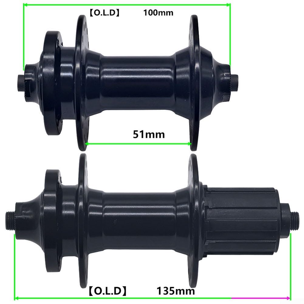 Mozzo per mountain bike in lega di alluminio per 2 cuscinetti, 32 fori per cassetta 8-10 velocità, compatibile con freno a disco, asse a sgancio rapido 5 x 100 mm anteriore o posteriore 5 x