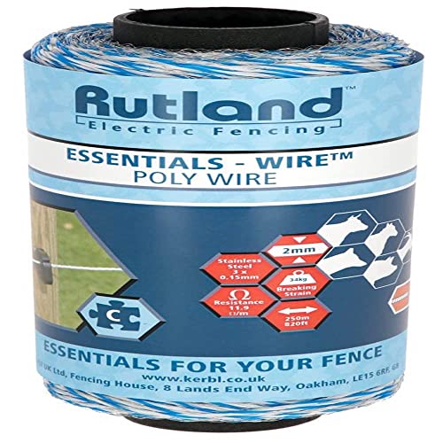 Rutland Essentials Poly Wire (250m) White/Blue