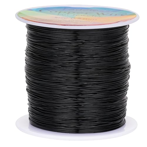 Tarnish Resistant Copper Wires 24 Gauge/0.5mm, 203 Feet, Black