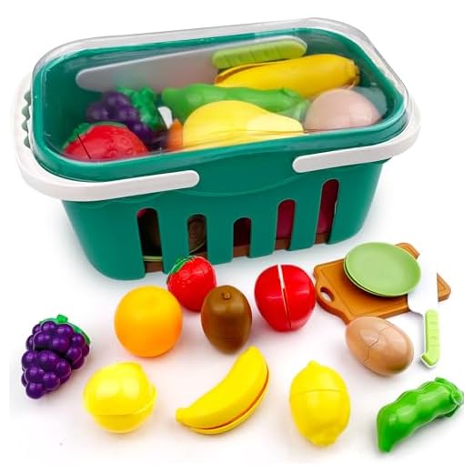 Rseuphiee Frutas y Verduras Juguete, Comida de Juego para Cortar, Verduras Comida Madera Juguete para Cocina, Cocinitas de Juguetes para Cortar Niños, Juego Montessori Niños Educativos Regalo