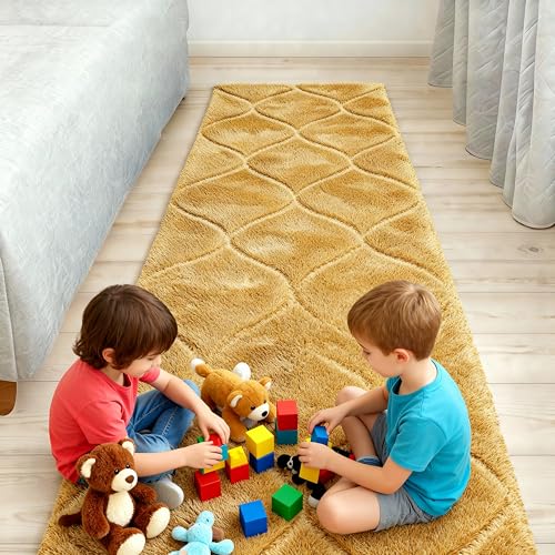 Image of Fluffy Silky Micro Fiber Polyster Carpet /Runner for Bedroom, Study Room, Playing Room, Guest Room ETC. 4x6 feet Feet, (P-10)