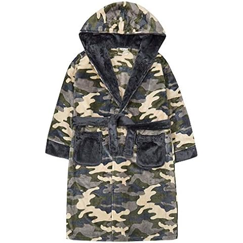 Lora Dora Boys Khaki Camouflage Bath Robe Cover