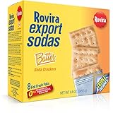 Rovira Export Sodas - Butter Soda Crackers (8 foil fresh packs/box) - 8.8 oz Box