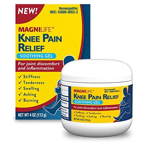 MagniLife Knee Pain Relief Soothing Gel, Reduces Swelling & Inflammation of Sore Muscles, Joint Discomfort, Injuries - All-Natural Arnica - 4oz. Cover
