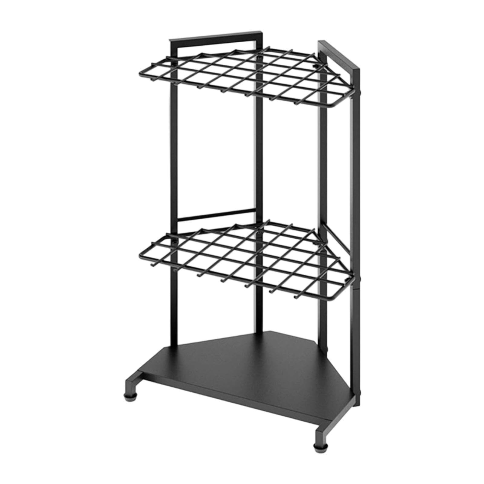 Soporte Metálico Para Herramientas De Jardín | soporte robusto, tres niveles, capacidad para herramientas largas, ideal para garaje