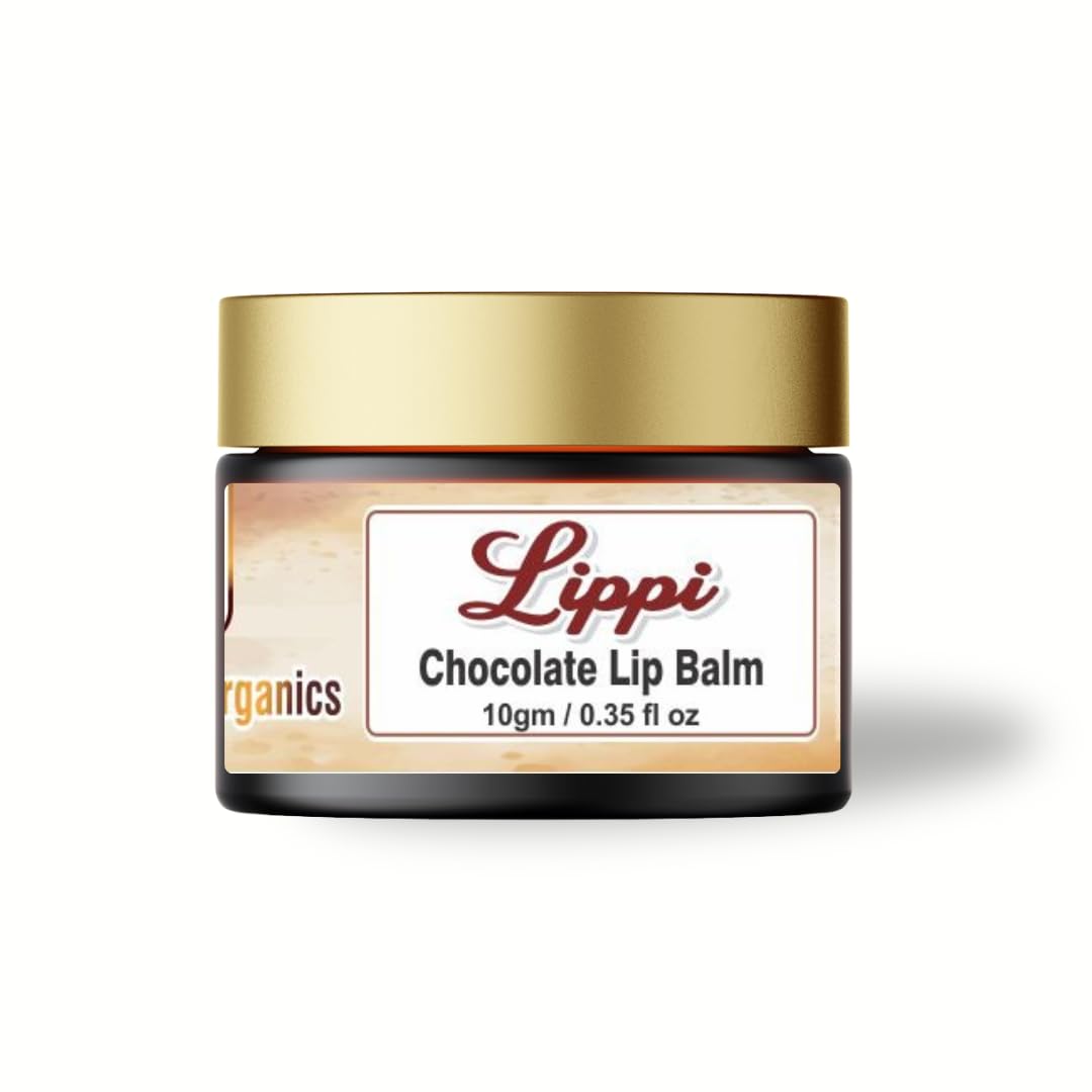 Blush Bunny Organics Chocolate Lip Balm for Dry, Chapped Lips | Enriched with Organic Cocoa & Shea Butter for Intense Hydration & Repair | Natural, Toxin-Free Lip Care for Women & Men - 10 Gm
