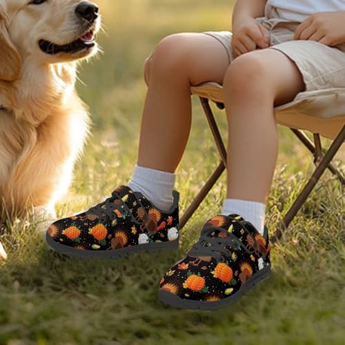 Cats Shoes for Girls Lightweight Kids Sneakers Single Buckle Lace Up Athletic Running Shoes Non Slip3