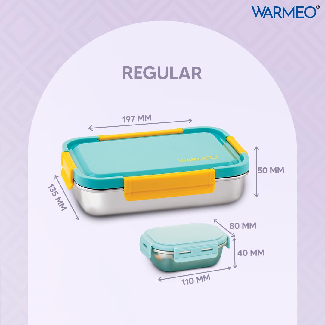 WARMEO Stainless Steel Lunch Boxes - Set of 2 -4
