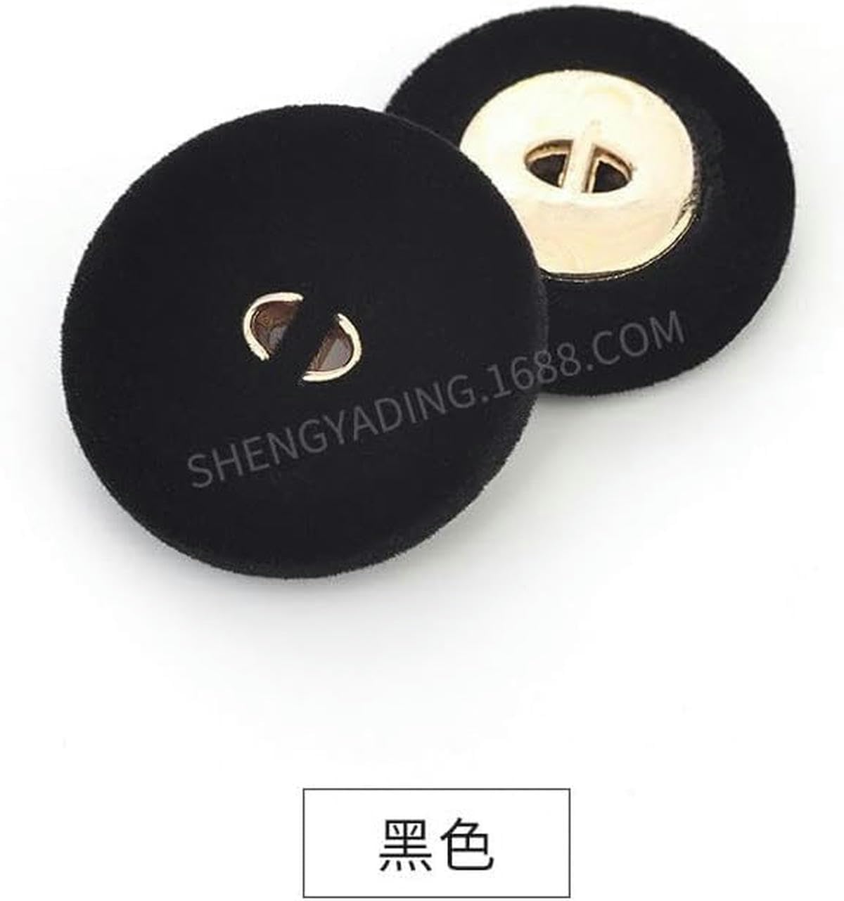 18/20 MM 100 pièces 4 trous boutons ronds recouverts de tissu boutons de velours pour vêtements artisanat couture grands boutons en résine-jaune-28L = 18,0 MM