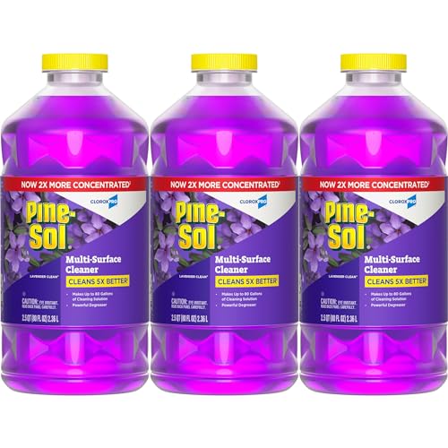 CloroxPro Pine-Sol Multi-Surface Cleaner All Purpose Cleaner Lavender Clean 80 Fluid Ounces Pack of 3 (Package May Vary)
