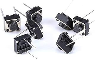 DAOKI 100Pcs Tact Button Switch 2 Pin DIP 6x6x5mm PCB Momentary Tactile Tact Push Button Switch