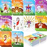 Sinload 120 Pcs Christian Easter Coloring Books Bulk Christian Easter Gifts for Kids Easter Coloring Books Bulk Christian Easter Gifts He Is Risen Color Booklet for School Classroom Activity Gifts