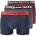 Jack & Jones Jaclichfield Trunks 3 Pack, Bóxer Hombre, Multicolor (burgundy), L Paquete De