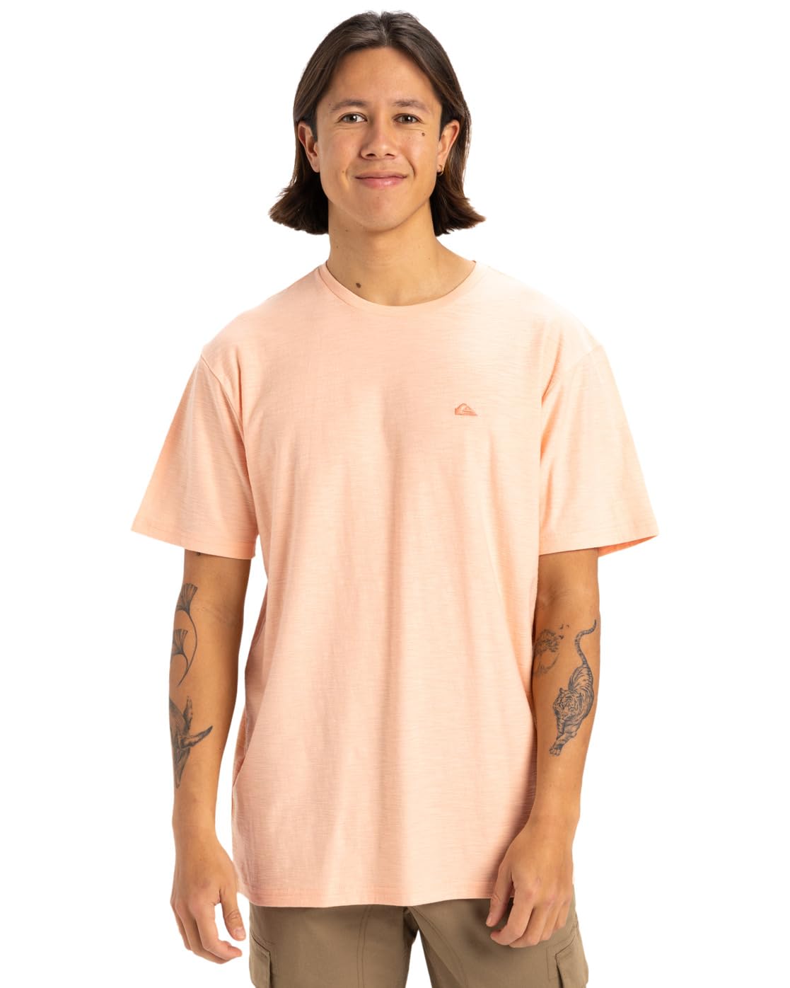 Quiksilver Knit top SLUB ROUNDNECK Men Pink XXL