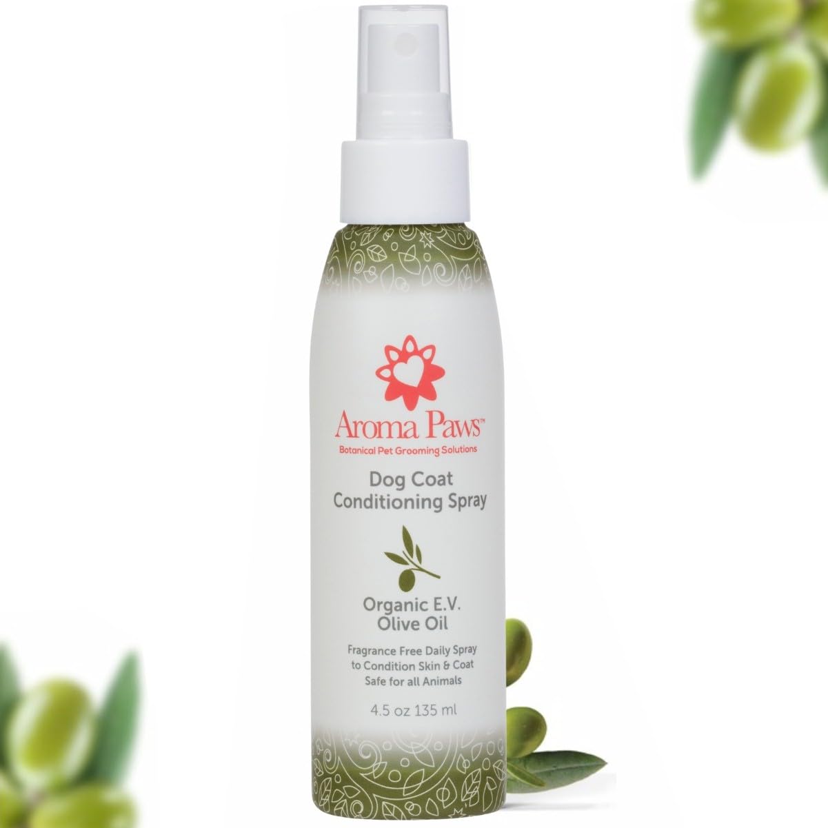 Scented Dog Coat Spray – Cleansing, Conditioning, Moisturizing – Toxin Free – Aromatic Grooming Puppy Spray – Loosens Knots, Tangles – 4.5 oz, Dog Coat Olive Oil Detangling Spray