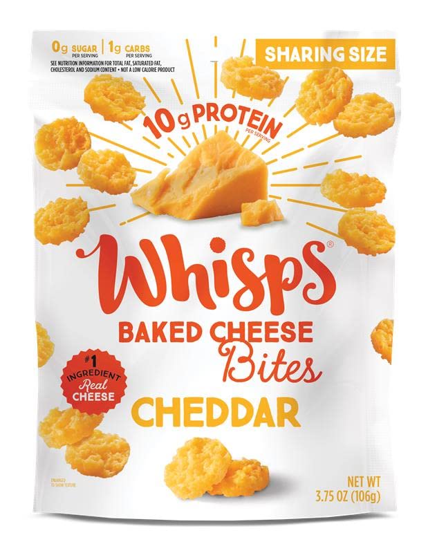Whisps Baked Cheese Bites Cheddar Cheese Crisps, Sharing