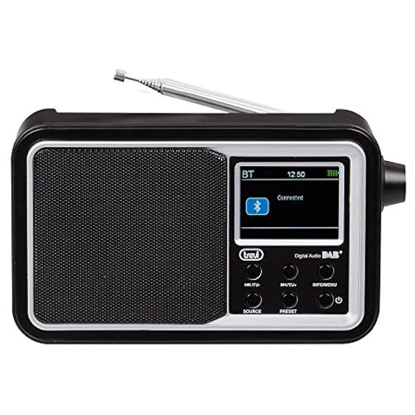Trevi - Radio Portatile con Ricevitore Digitale DAB/DAB FM RDS e display a colori LCD da 2,4 pollici