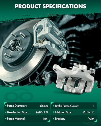 Image of SCITOO 18B5501 18B5500 Rear Left & Right Disc Brake Calipers w /Bracket Fit for Ford for F-150 2015-2017, Single Piston