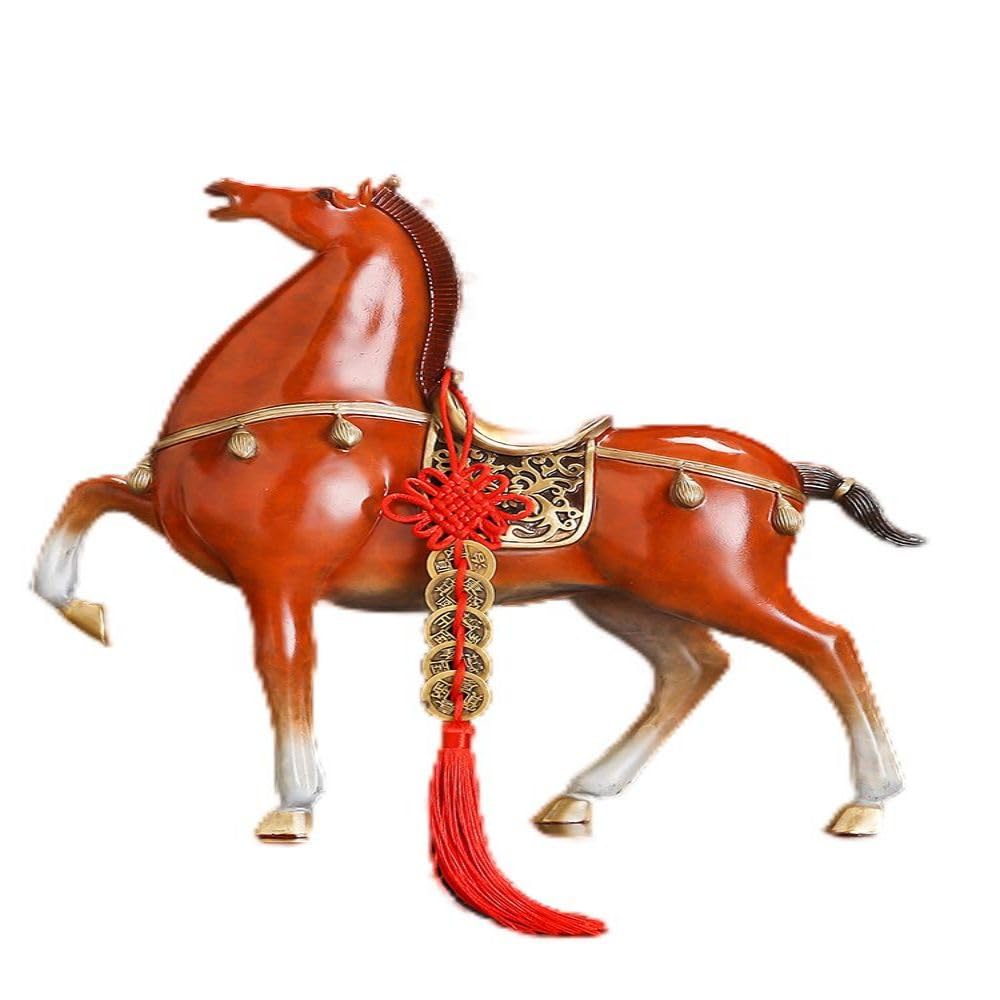 Amazon.com: Thcbme 梅花鹿彩铜摆件鹿上花开中式家居客厅玄关酒