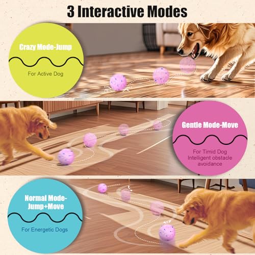 Image of Interactive Dog Ball Toy, Smart Dog Toy for Medium and Large Dogs, Automatic Moving Rotating & Bouncing Ball, Durable E-TPU Material, IP54 Waterproof, Motion-Activated Dog Toy for Active Dogs