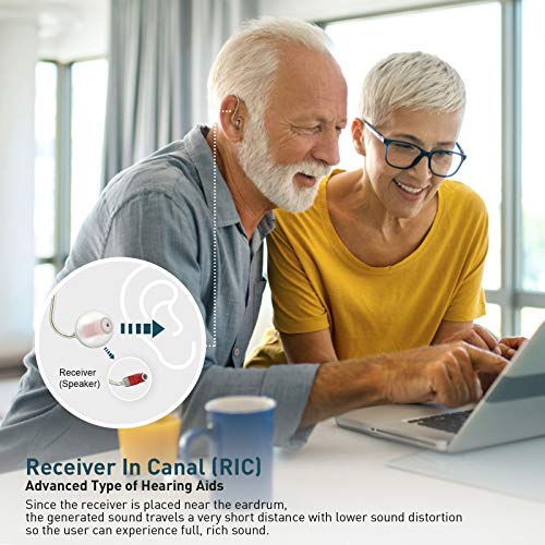 Vivtone Ric02 Professional Rechargeable Hearing Aid For Seniors Adults, Receiver-In-Canal (Ric) For Most Natural Sound Gain, Dual Mics For Noise Cancelling Digital Devices, Pair (Ric02-D) #TOP2