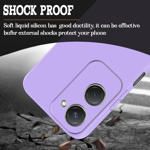 Image of Back Cover for Vivo T3 Lite 5G | Full Camera Protection | Premium Liquid Silicon Case | Flexible Bumper Case for Vivo T3 Lite 5G / Y18 4G / Y18e 4G /Y28s 5G /Y28e 5G /Y03 4G /Z9 Lite 5G (Purple)