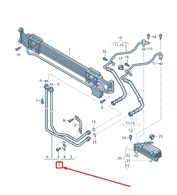 Conduite de pression d'huile Vw Cc 35 3C0317801E authentique - 5