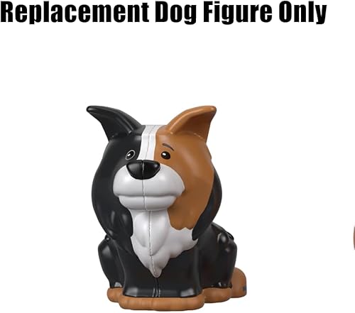 Miniatura 5 de Pieza de repuesto para Fisher-Price Little People Farm Animal Friends - GFL21 - Figura de repuesto para perro negro, gris y blanco