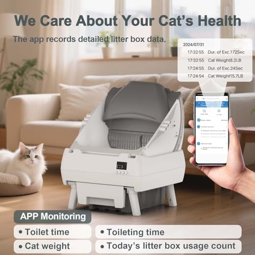 Lohhuby Automatic Cat Litter Box Self-Cleaning – App Control & Anti-Pinch Safety — view 4