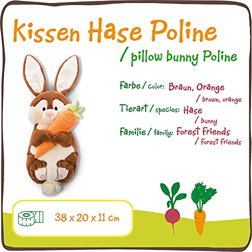 NICI Kuschelkissen Hase Poline Bunny mit Karotte – 2 in 1: Kuscheltier & Kuschelkissen für Mädchen, Jungen & Babys… – Bild 3