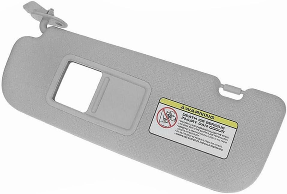 Driver Left & Passenger Right Sun Visor W/Mirror Grey Compatible with Hyundai Veloster 2012-2015 Replacement for 85210-2V130-TX, 85220-2V140-TX (Left+Right)