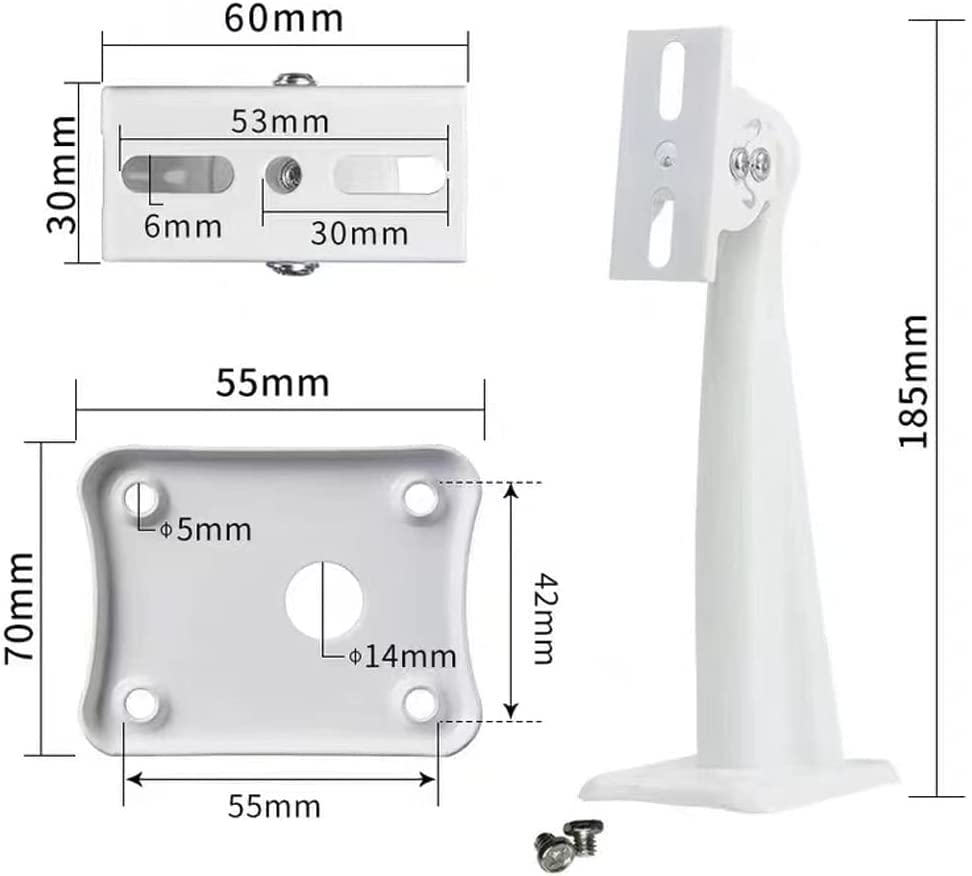 Image of Bectro Wall Mounting Bracket /Stand for CCTV Security Camera, Length 18 cm / 7 Inch with Adjustable Angle of 90 Degree, Indoor /Outdoor use (Pack of 2 Set)